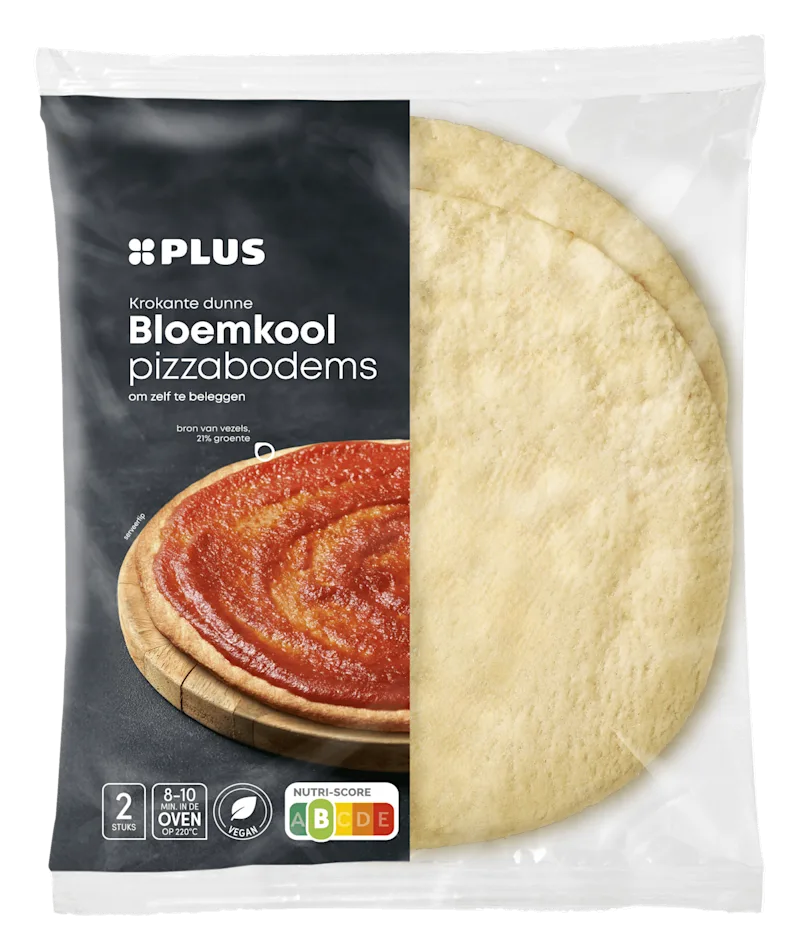 PLUS Bloemkool pizzabodem