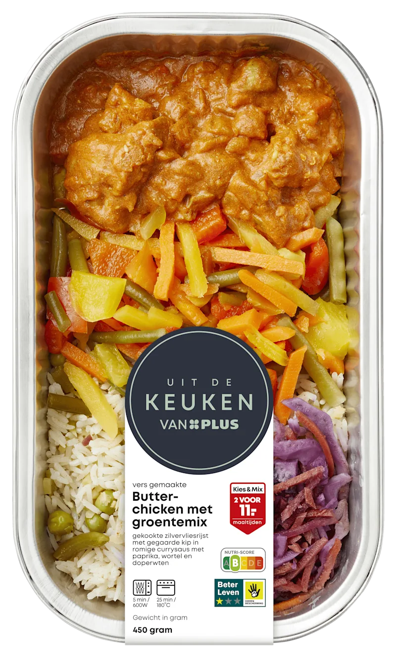 Uit de keuken van PLUS Butter Chicken