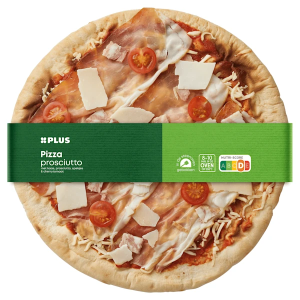 PLUS Pizza prosciutto