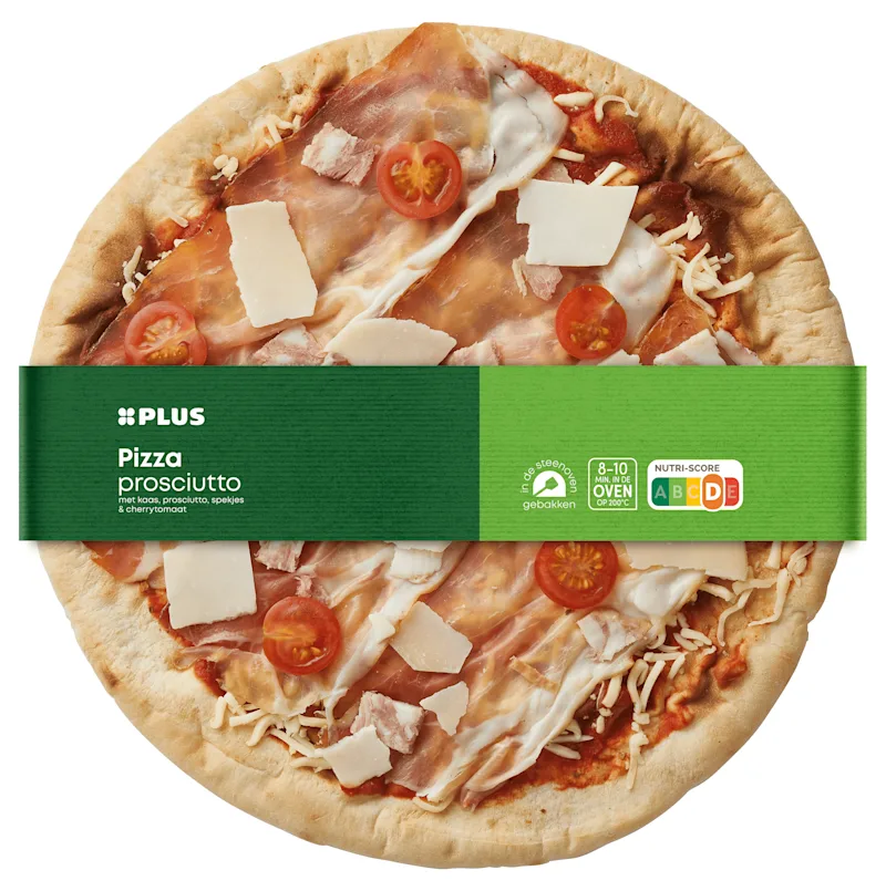 PLUS Pizza prosciutto