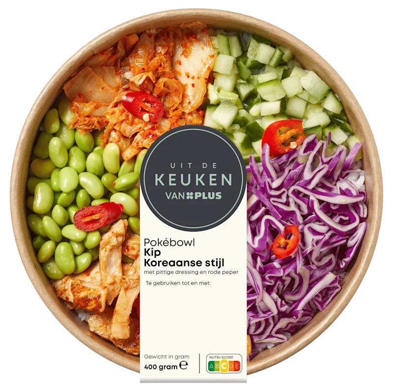 Uit de keuken van PLUS Poké bowl Kip Koreaanse stijl