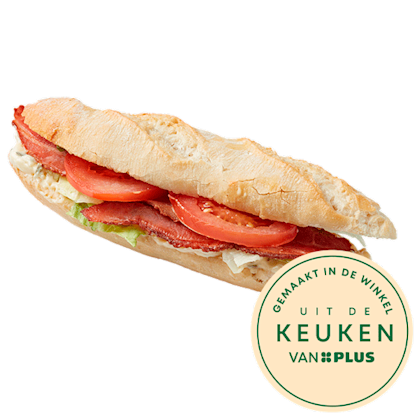 Witte baguette kaas bacon