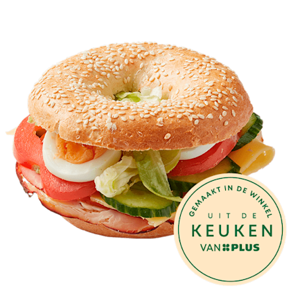 Bagel gezond ham kaas