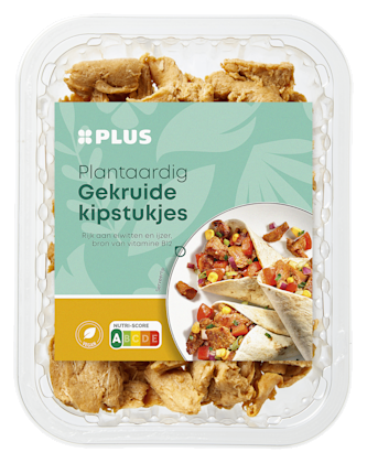 PLUS Plantaardige gekruide kipstukjes