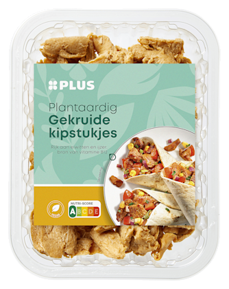Plantaardige gekruide kipstukjes