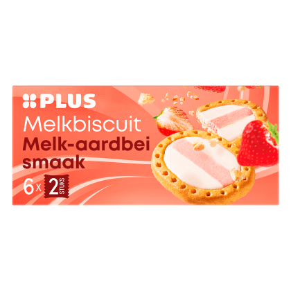 Melkbiscuit melk/aardbei