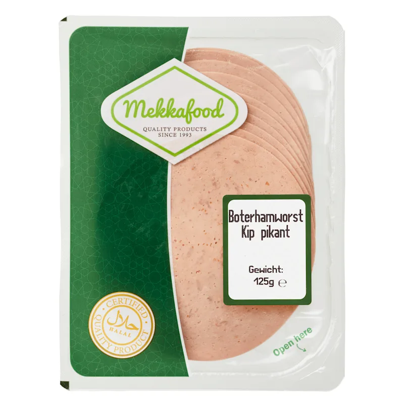 Mekkafood Kip boterhamworst pikant