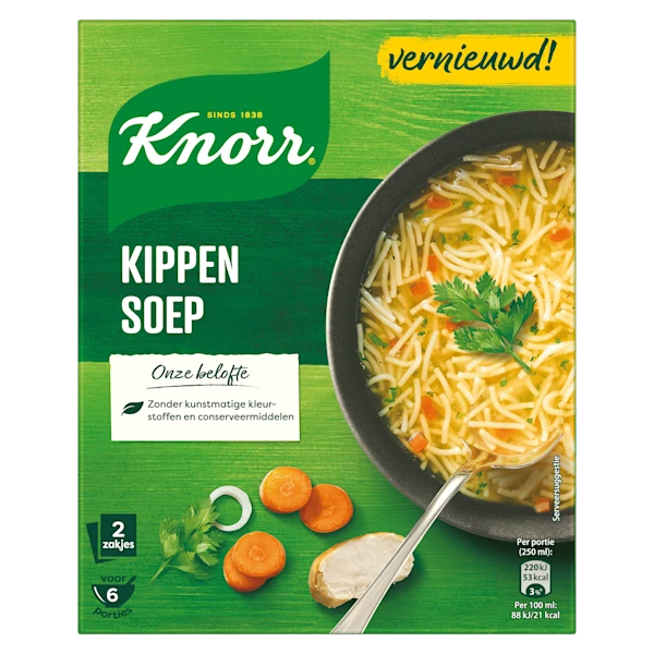 Knorr Dubbelpak soep Kip