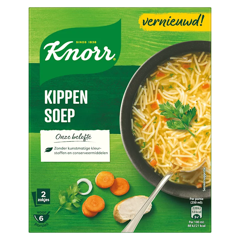 Knorr Dubbelpak soep Kip
