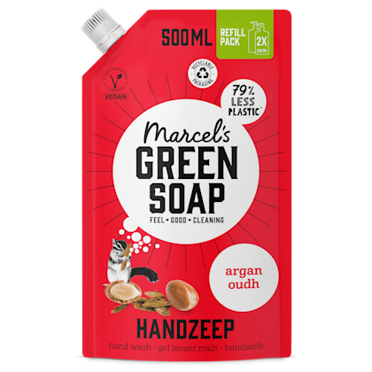 Marcel's Green Soap Handzeep Navulling Argan & Oudh