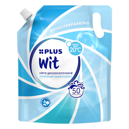 Vloeibaar wasmiddel navulzak wit