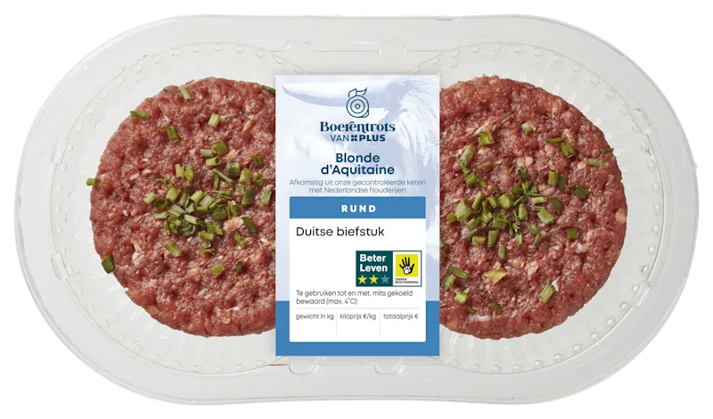 PLUS Boerentrots Duitse biefstuk 2 stuks