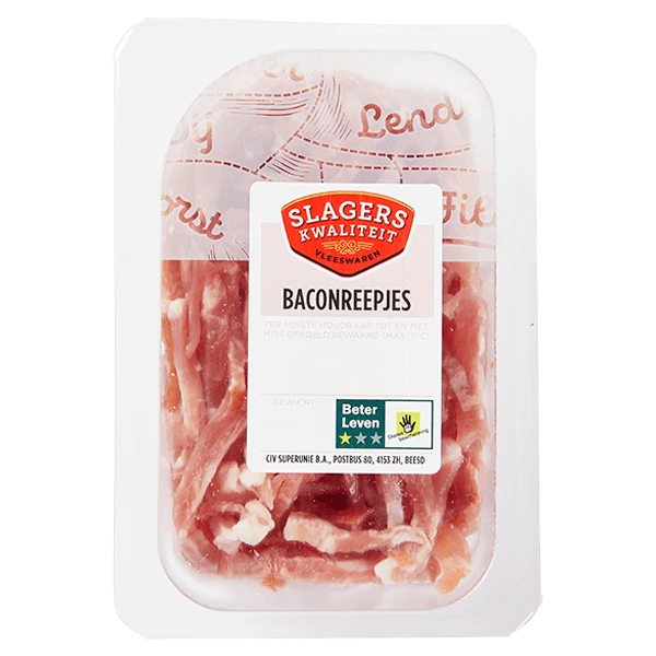 Slagers kwaliteit Baconreepjes