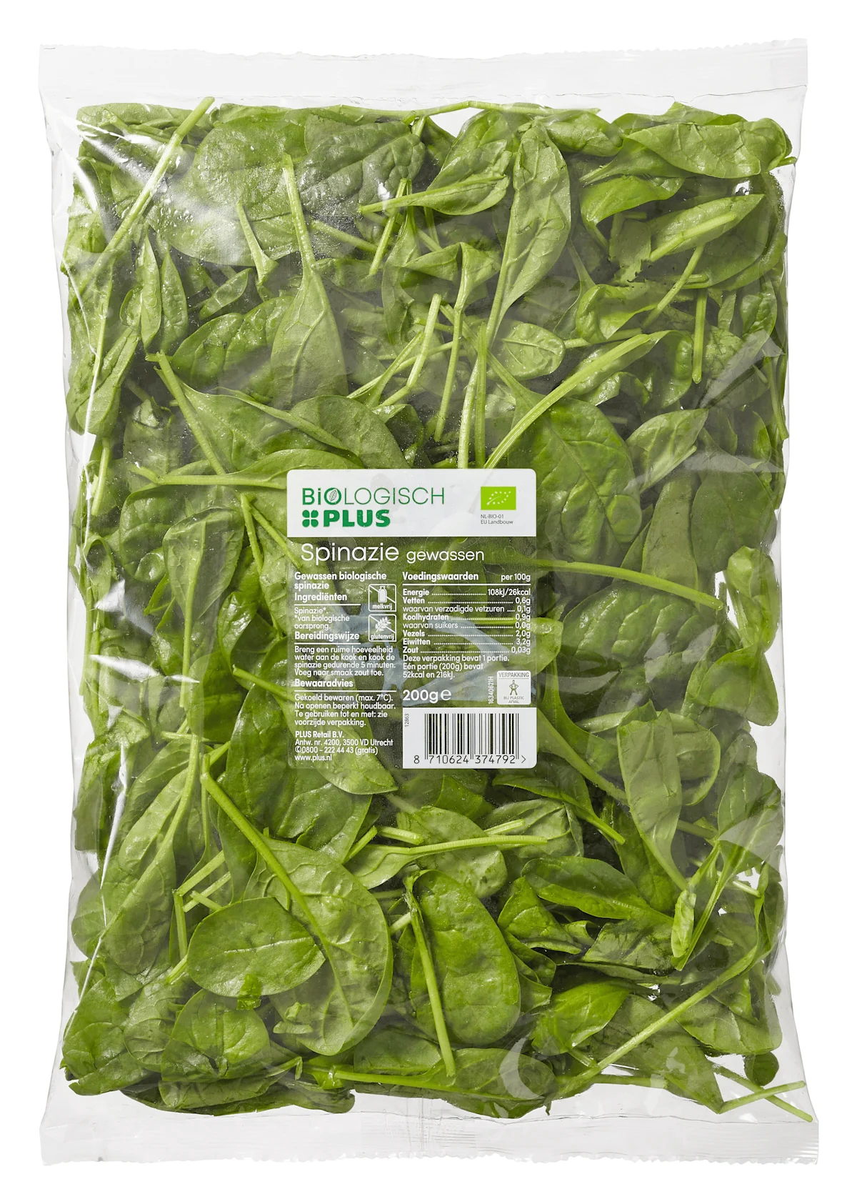 Biologisch PLUS Spinazie biologisch
