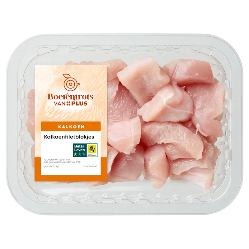PLUS Boerentrots Kalkoenfiletblokjes