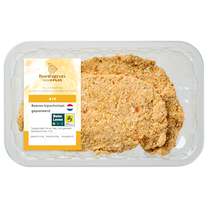 PLUS Boerentrots Boeren kipschnitzel gepaneerd
