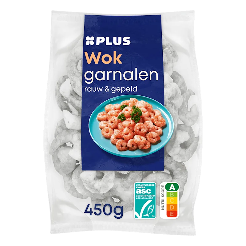 PLUS Wokgarnalen rauw & gepeld