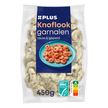 Knoflook garnalen rauw & Gepeld