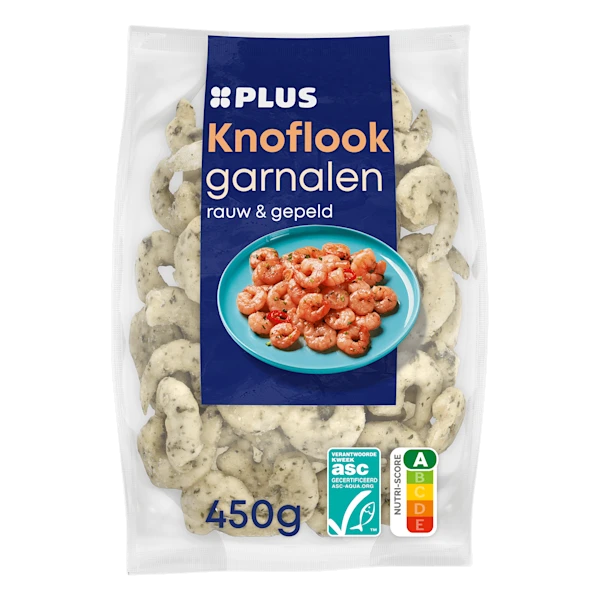 PLUS Knoflook garnalen rauw & gepeld