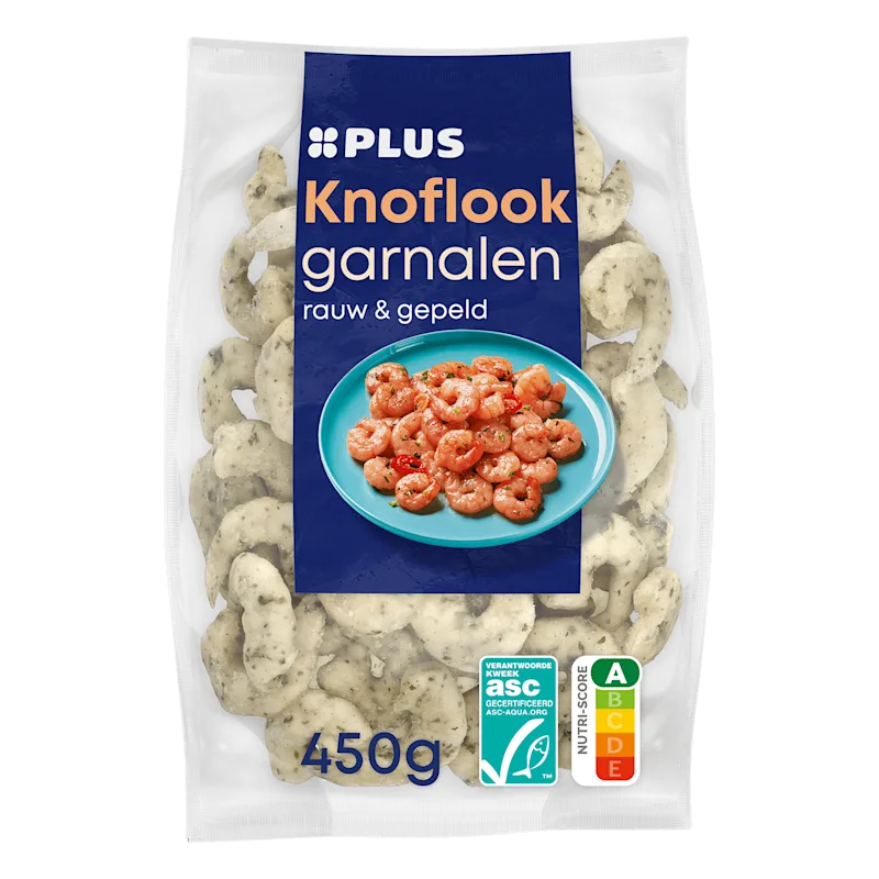 PLUS Knoflook garnalen rauw & gepeld