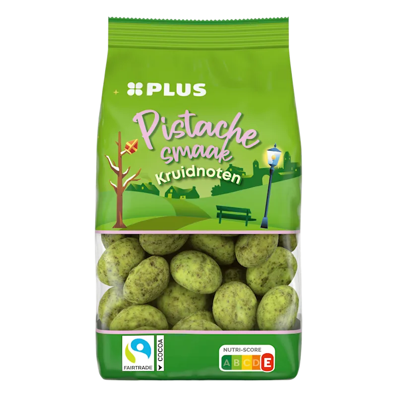PLUS Choc. kruidnoten wit pistache smaak