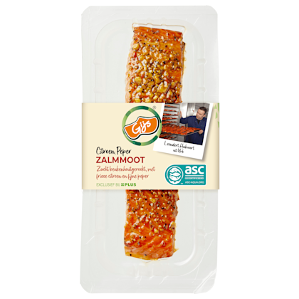 Warmgerookte zalm citroen peper - PLUS