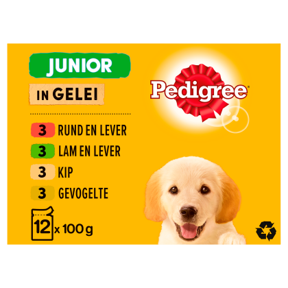 Junior Vlees in Gelei Hondenvoer