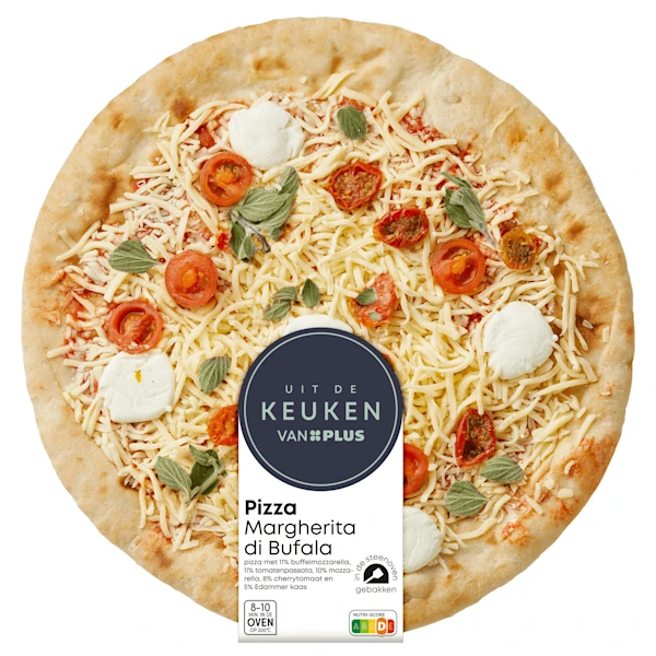 Uit de keuken van PLUS Pizza Margherita di Bufala