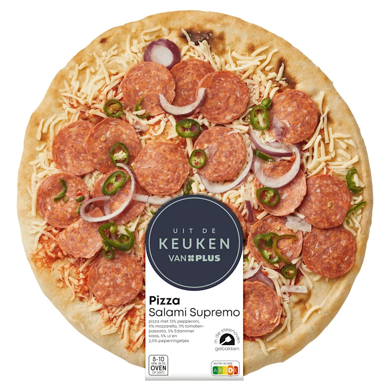 Uit de keuken van PLUS Pizza Salami Supremo