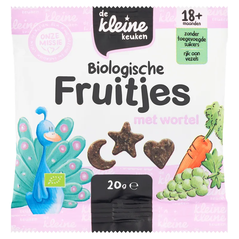 De Kleine Keuken BIO Fruitjes met Wortel +18M