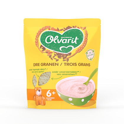 drie granen pap +6m