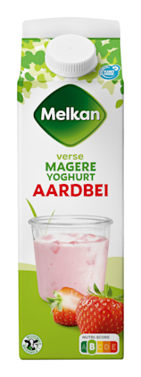 Magere vruchtenyoghurt aardbei