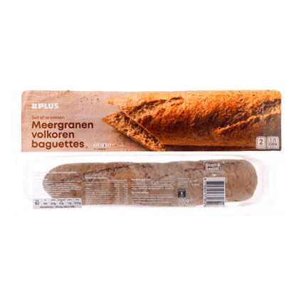 Baguettes volkoren meergranen 2 st