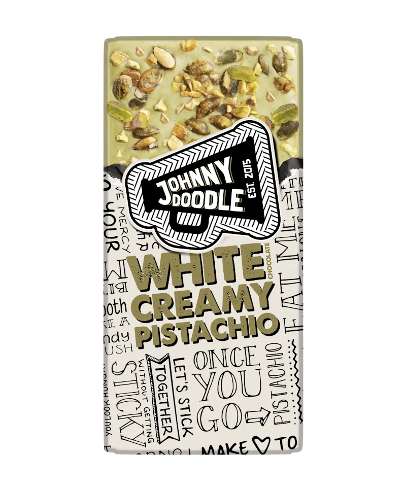 Johnny Doodle White ceamy pistachio