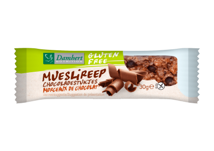 Glutenvrije reep muesli chocolade