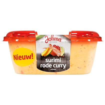 Surimi rode curry salade