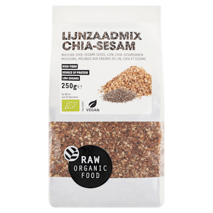 Raw Organic Food Lijnzaadmix chia sesam bio
