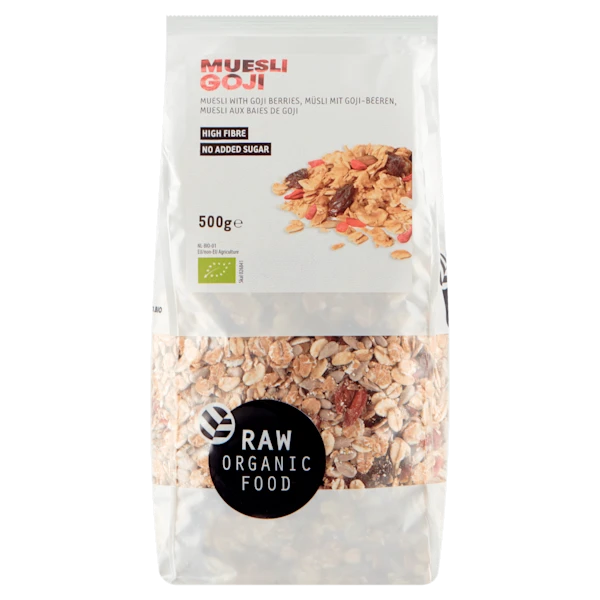 Raw Organic Food Muesli gojibes raw bio