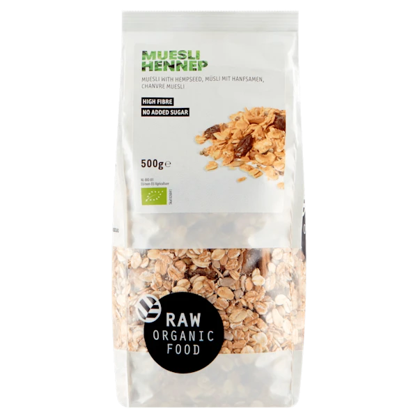 Raw Organic Food Hennepmuesli raw bio