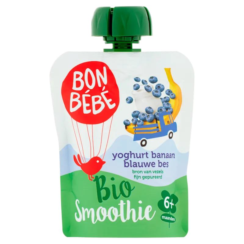 Bonbebe knijp yoghurt banaan blauwe bes +6m