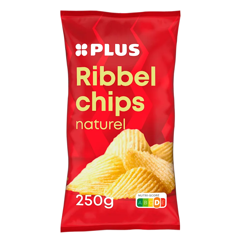 PLUS Ribbelchips naturel