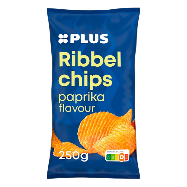 PLUS Ribbelchips paprika