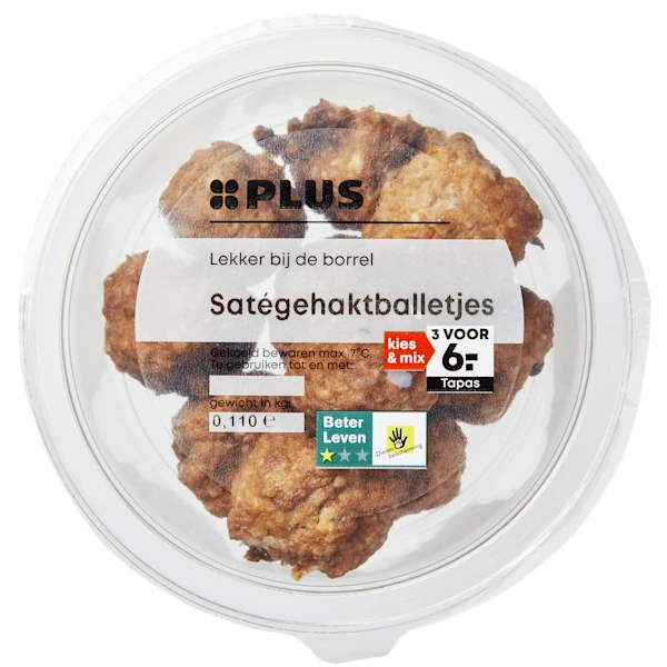 PLUS Gehaktballetjes sate