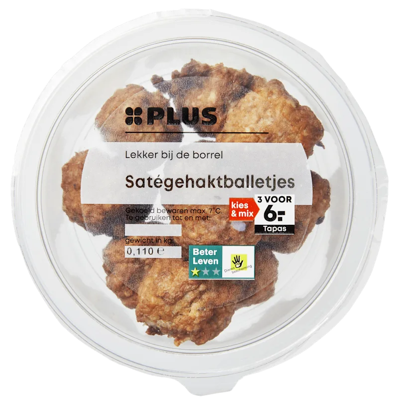 PLUS Gehaktballetjes sate
