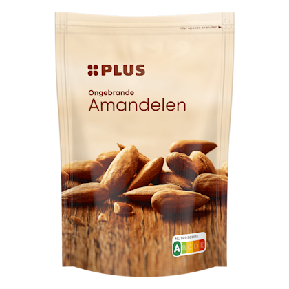 Amandelen ongebrand en ongezouten - PLUS