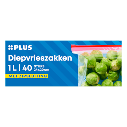 Diepvrieszakken hersluitbaar 1L