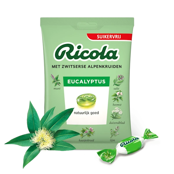 Ricola Eucalyptus keelpastilles suikervrij