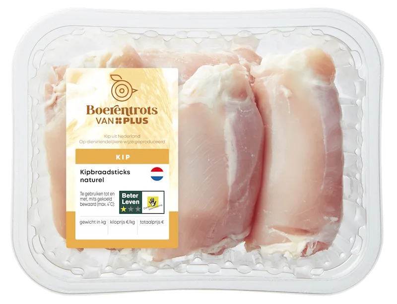 PLUS Boerentrots Kipbraadsticks naturel