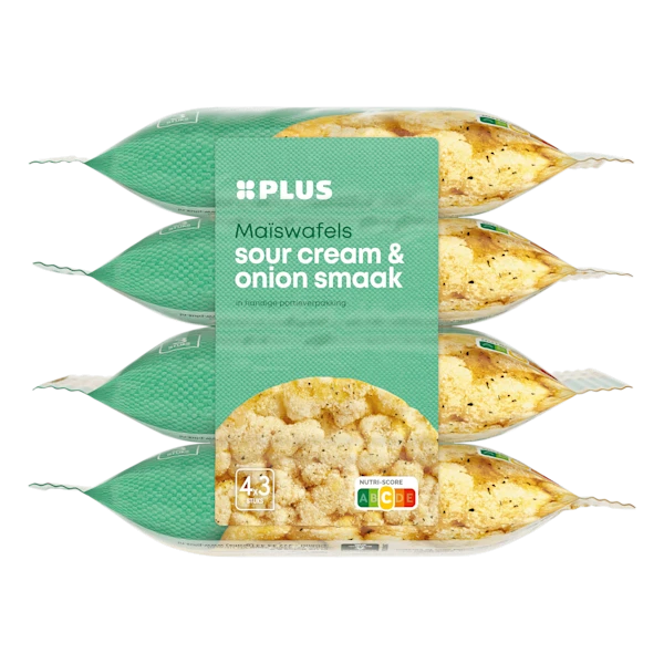 PLUS Maiswafels sour cream onion