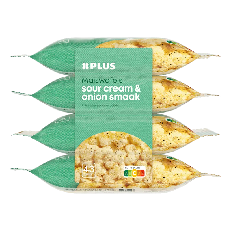 PLUS Maiswafels sour cream onion